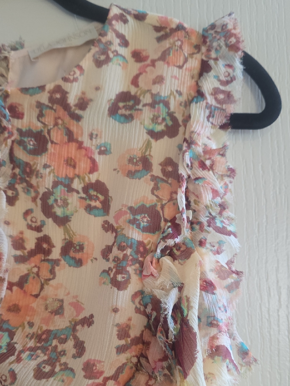 Ulla Johnson Floral Ruffled Sleeveless Dress - Cream Multi - Picture 4 of 11